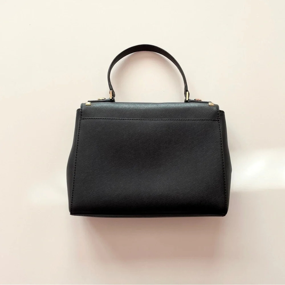 Michael Kors Black Saffiano Women's Sandrine Stud Small Leather Mini Bag - Picture 3 of 15